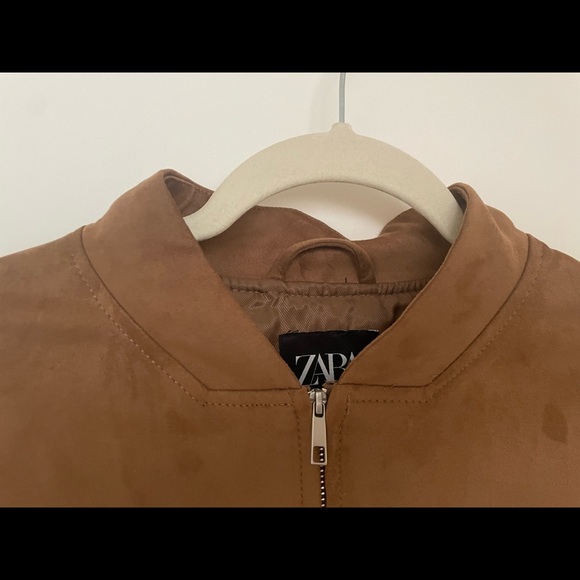 Zara Brown Leather Jacket - Picture 6 of 7